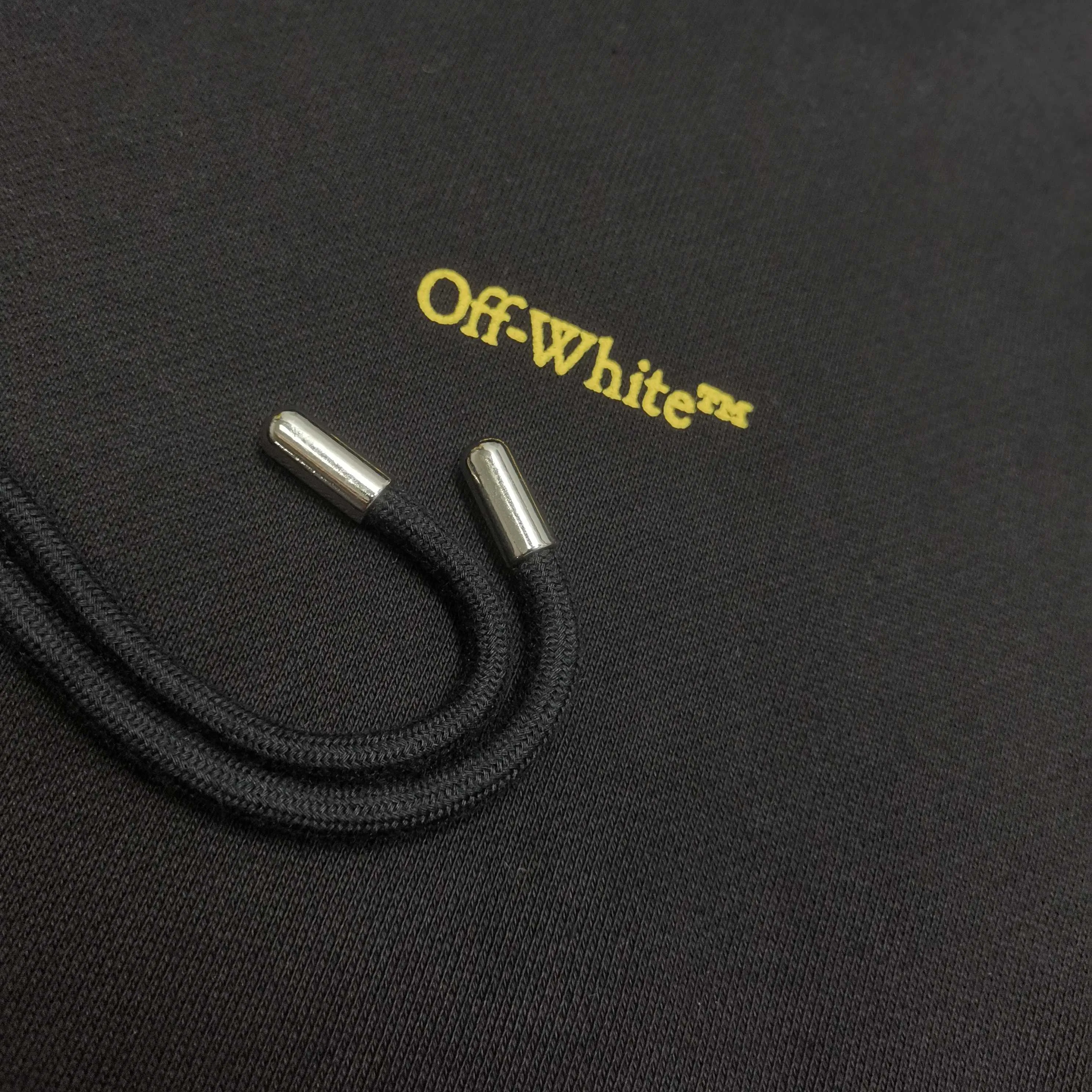 off white 25ss new cordon loose hooded sweatshirt Color: Black Size: S M L XL P410